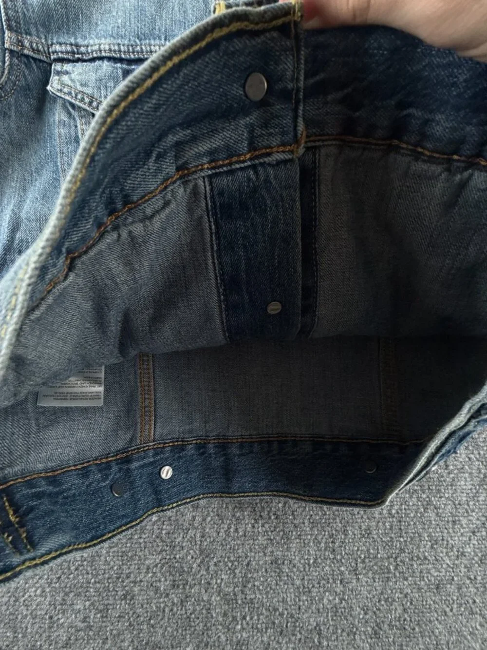 Levis Premium Denim Jacket Small Blue Metal Buttons Type 3 Cotton Lyocell Men